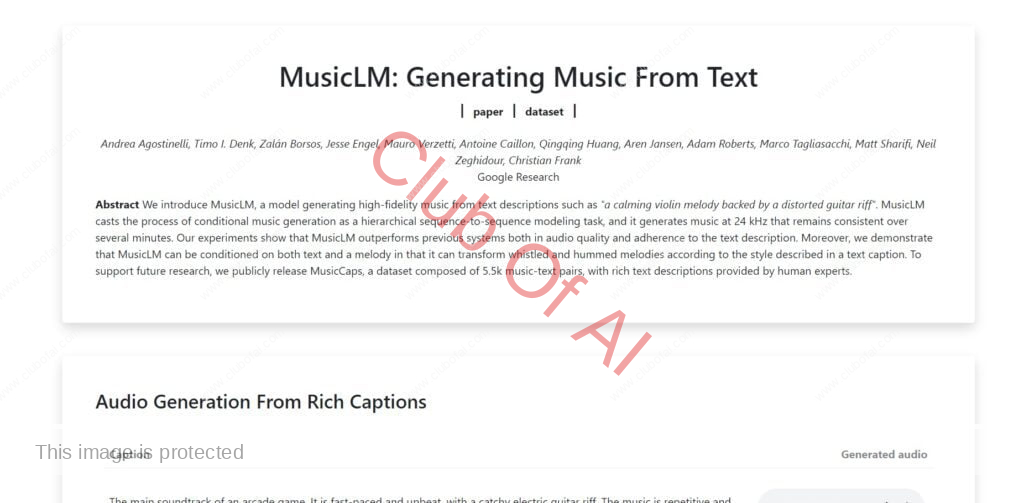 MusicLM Audio Ai Tool Photo