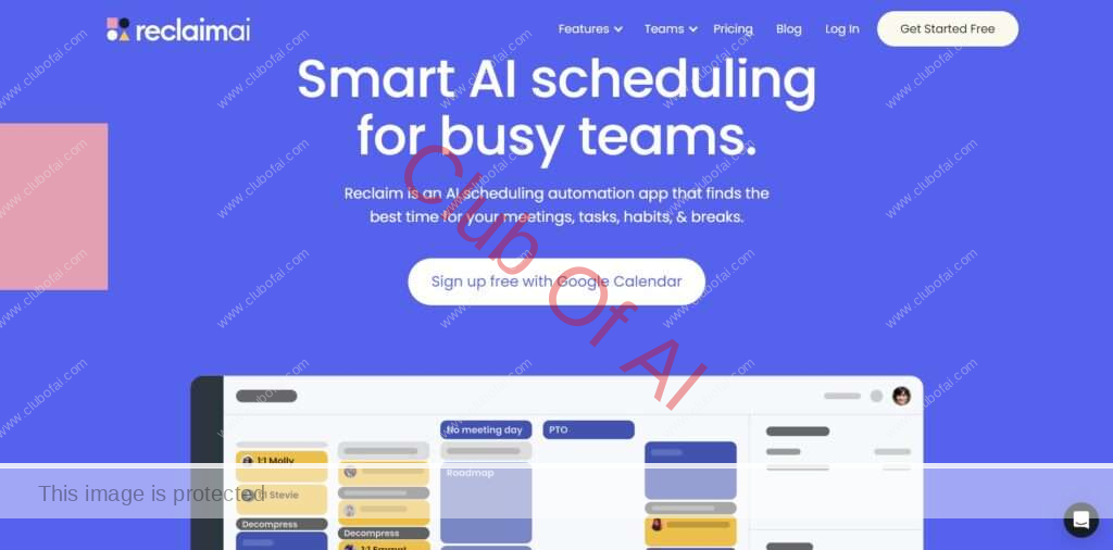 Reclaim AI : Smart AI scheduling for busy teams
